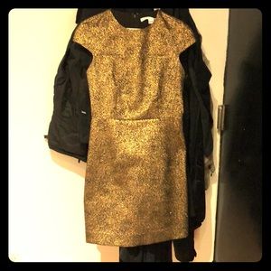 Diane von Furstenberg gold mini dress